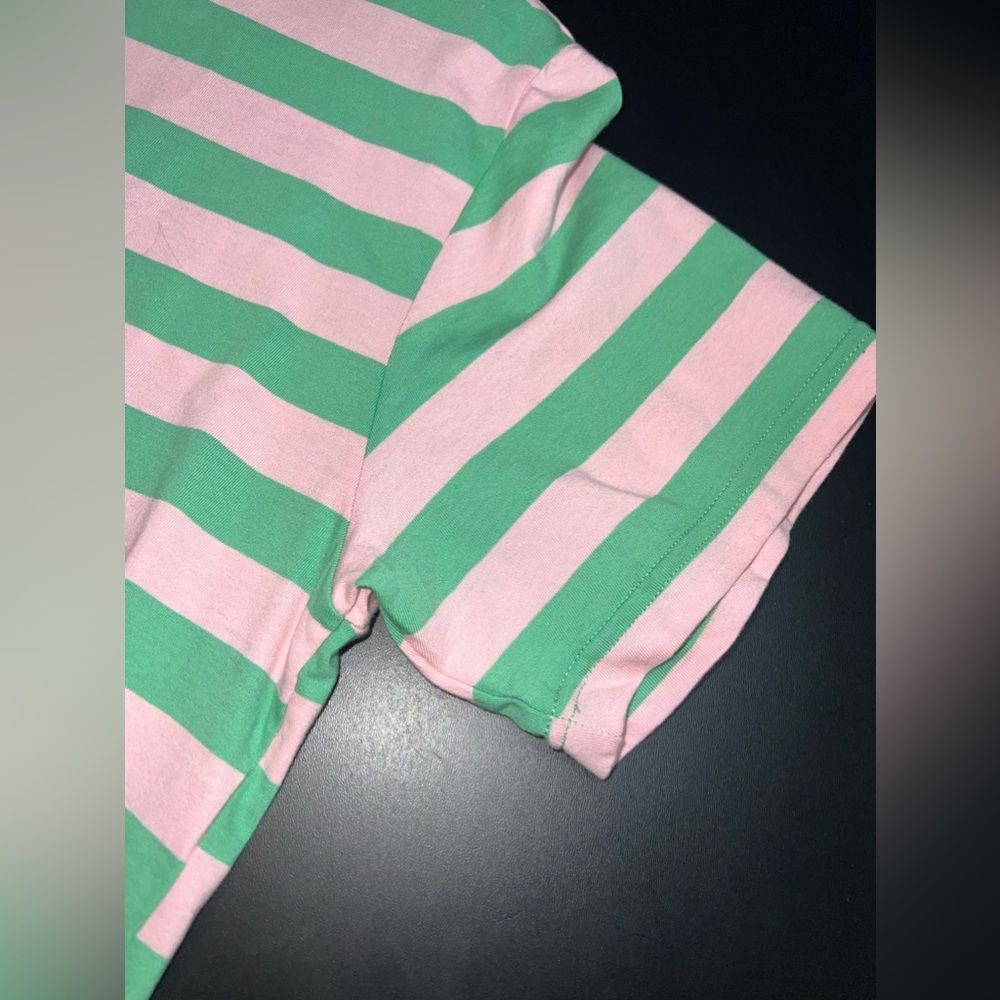 Disney Our Universe Pink Striped Ariel T-Shirt Size Womens Large NWOT org cotton - Picture 4 of 5
